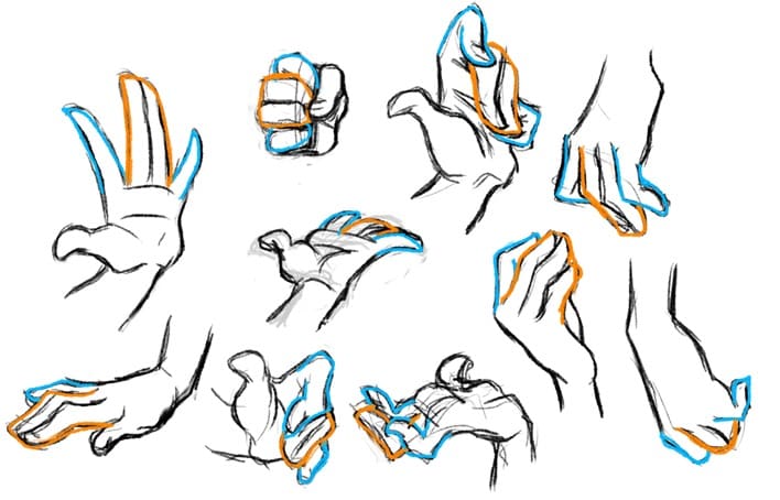 Tips on Drawing Hands: Gesture | Tutorials | Sketch a Day